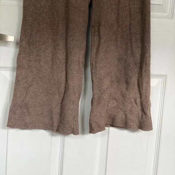 Uniqlo Ribbed Knit Drawstring Pants - Brown - Picture 5 of 7